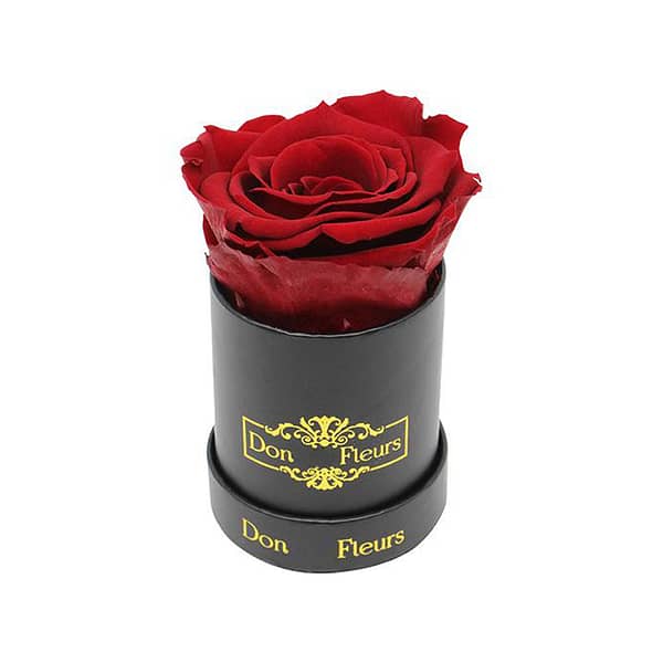 Black round single flower box