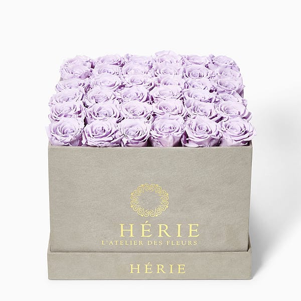 Customize square velvet flower box
