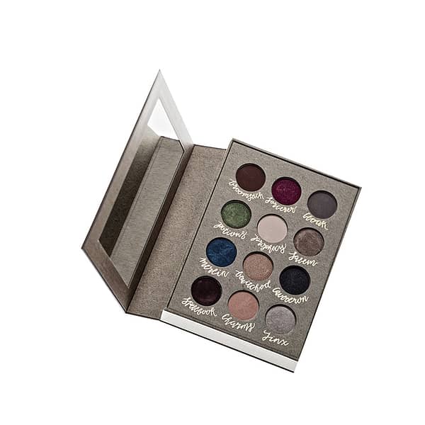 Grey color mirror inside eyeshadow palette