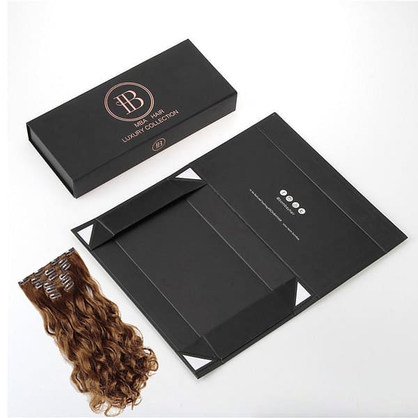 Custom logo luxury hair packaging box folding