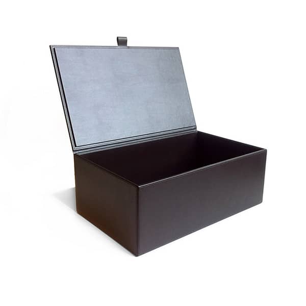 High end PU leather shoe box storage packaging
